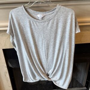 Time and Tru Light Gray Short Sleeve Top size XL.Worn several times.Listing 9785